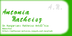 antonia matheisz business card